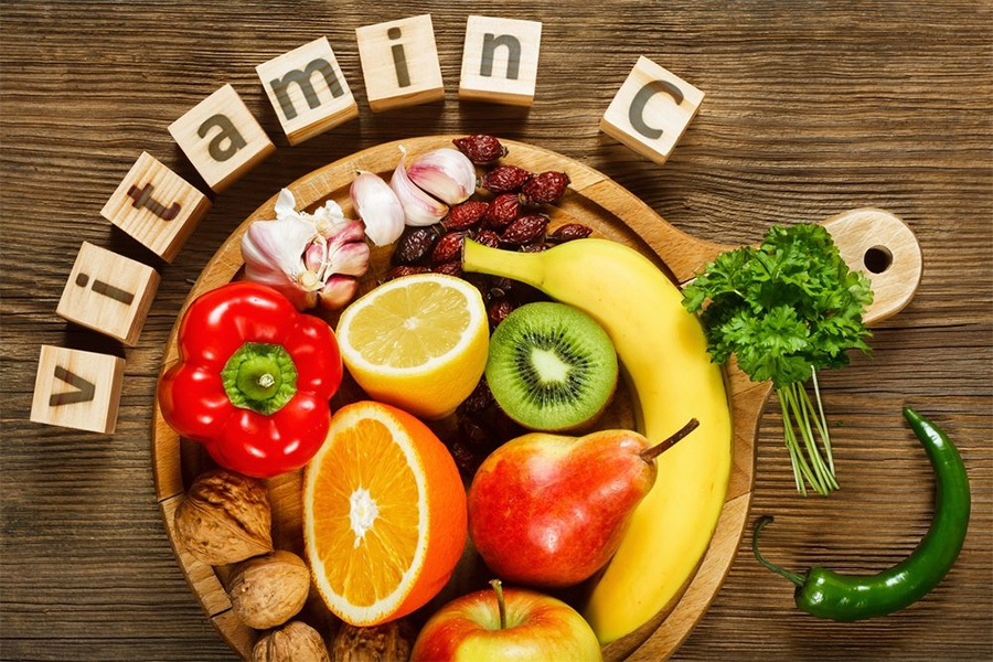 Rau củ và trái cây chứa nhiều vitamin C